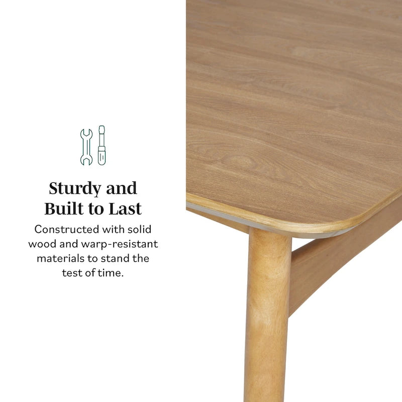 Mid-Century Modern 59 Wood Dining Table