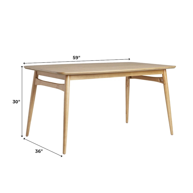 Mid-Century Modern 59 Wood Dining Table