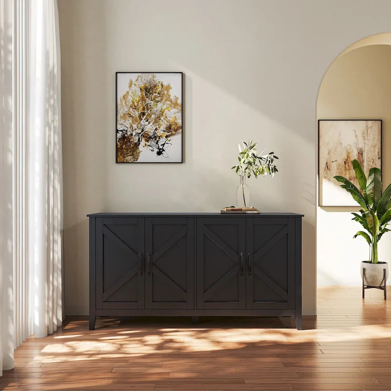 59.06 Modern TV Stand with Doors & Shelves