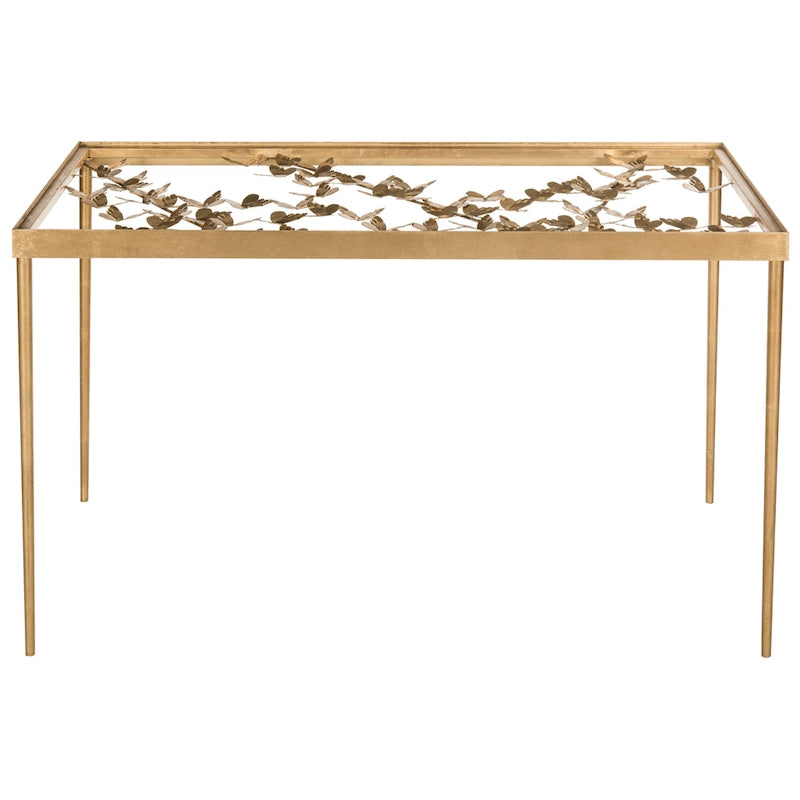 Marylin Antique Gold Leaf Butterfly Desk