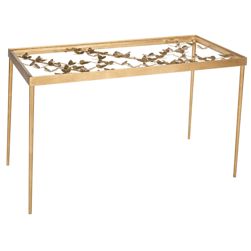 Marylin Antique Gold Leaf Butterfly Desk