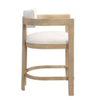 Netia 3-Piece Counter-Height Bar Set with Boucle Upholstered Chairs and Metal Table Base by