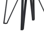 Netia 3-Piece Counter-Height Bar Set with Boucle Upholstered Chairs and Metal Table Base by