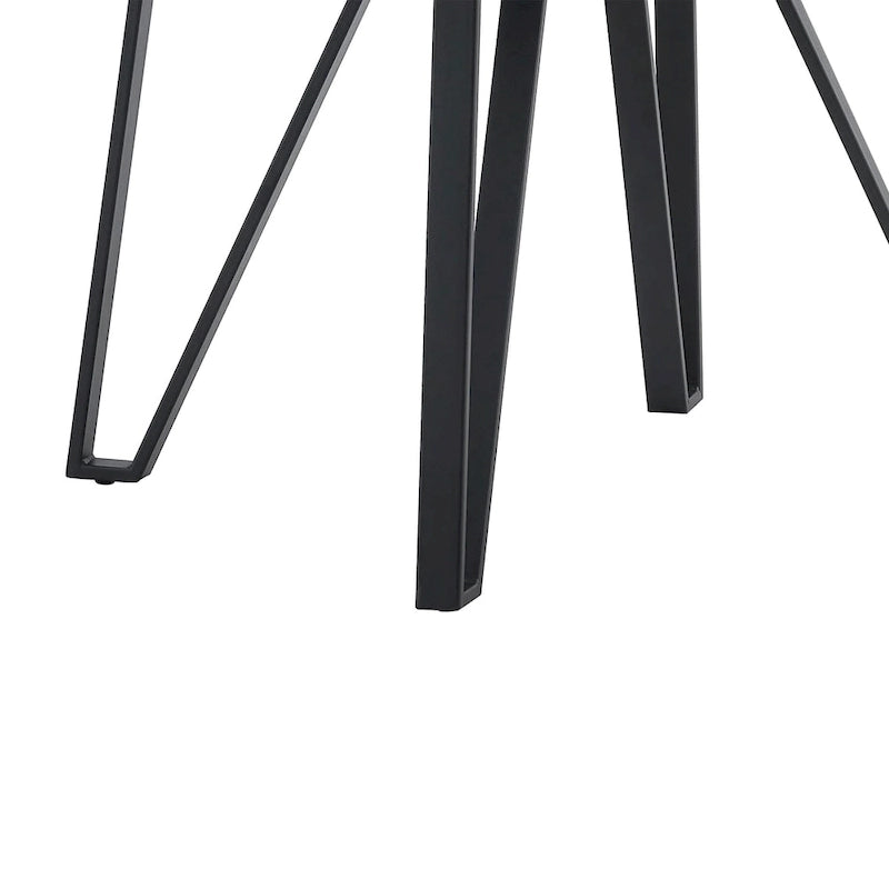 Netia 3-Piece Counter-Height Bar Set with Boucle Upholstered Chairs and Metal Table Base by
