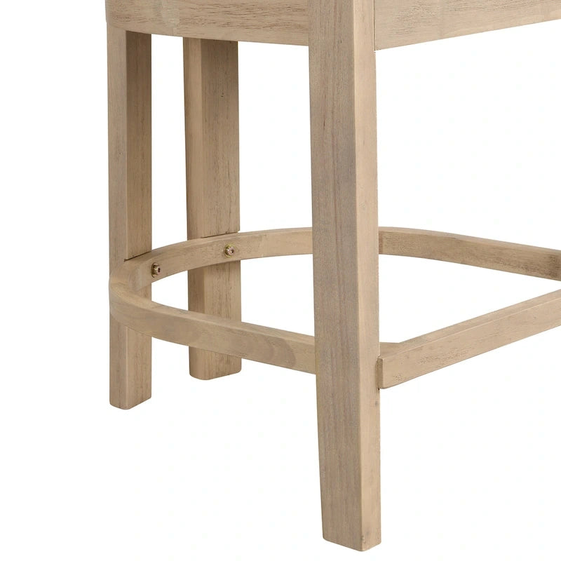 Netia 3-Piece Counter-Height Bar Set with Boucle Upholstered Chairs and Metal Table Base by