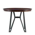 Netia 3-Piece Counter-Height Bar Set with Boucle Upholstered Chairs and Metal Table Base by
