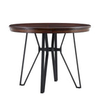 Netia 3-Piece Counter-Height Bar Set with Boucle Upholstered Chairs and Metal Table Base by