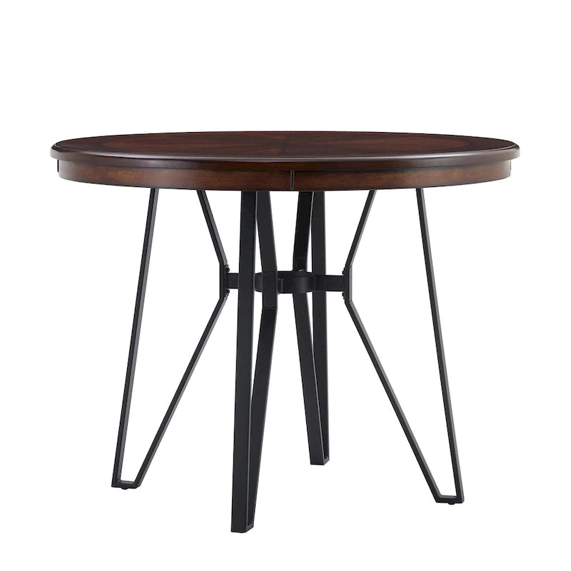 Netia 3-Piece Counter-Height Bar Set with Boucle Upholstered Chairs and Metal Table Base by