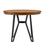Netia 3-Piece Counter-Height Bar Set with Boucle Upholstered Chairs and Metal Table Base by