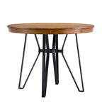 Netia 3-Piece Counter-Height Bar Set with Boucle Upholstered Chairs and Metal Table Base by