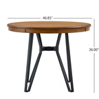 Netia 3-Piece Counter-Height Bar Set with Boucle Upholstered Chairs and Metal Table Base by