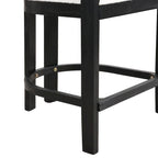 Netia 3-Piece Counter-Height Bar Set with Boucle Upholstered Chairs and Metal Table Base by