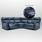 105 W Genuine Leather Power Reclining sectional sofa with USB&USB-C Port,power armlesschair