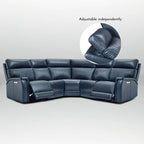 105 W Genuine Leather Power Reclining sectional sofa with USB&USB-C Port,power armlesschair