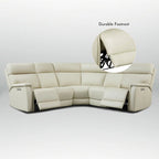 105 W Genuine Leather Power Reclining sectional sofa with USB&USB-C Port,power armlesschair