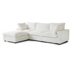 Oversized Deep Plush Cloud Sofa Couch, Modular Sectional Sofa with Ottoman
