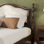 Queen Size Platform Bed with Elegant Upholstered Headboard, Hidden Storage