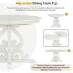 5-Piece Wooden Dining Table Set with Extendable Table & 4 Chairs