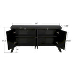 Sideboard Buffet Cabinet with Storage, 59 Large Modern Sideboards, Wooden Accent Credenza Storage Cabinet
