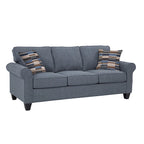 Model 8-010-A330V22 Eureka Rolled Arm Sofa with Two Pillows