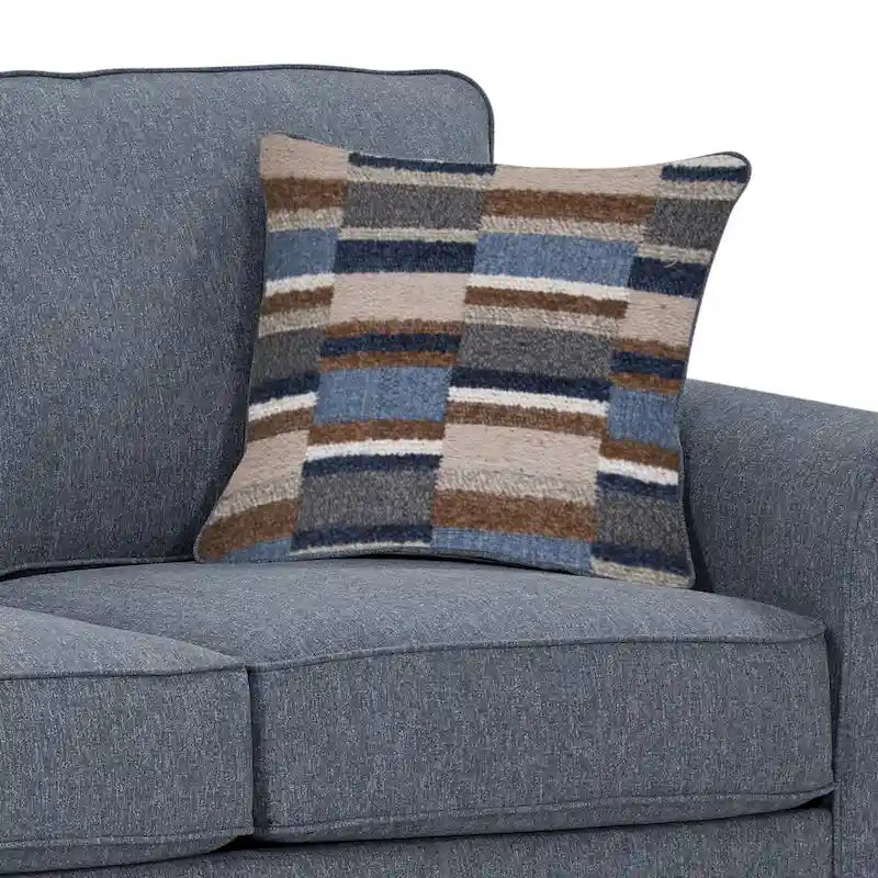 Model 8-010-A330V22 Eureka Rolled Arm Sofa with Two Pillows