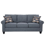 Model 8-010-A330V22 Eureka Rolled Arm Sofa with Two Pillows