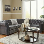 Knightsbridge Scrolled Arm Chesterfield Sectional by