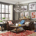 Knightsbridge Scrolled Arm Chesterfield Sectional by