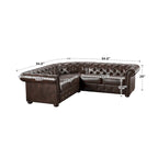 Knightsbridge Scrolled Arm Chesterfield Sectional by