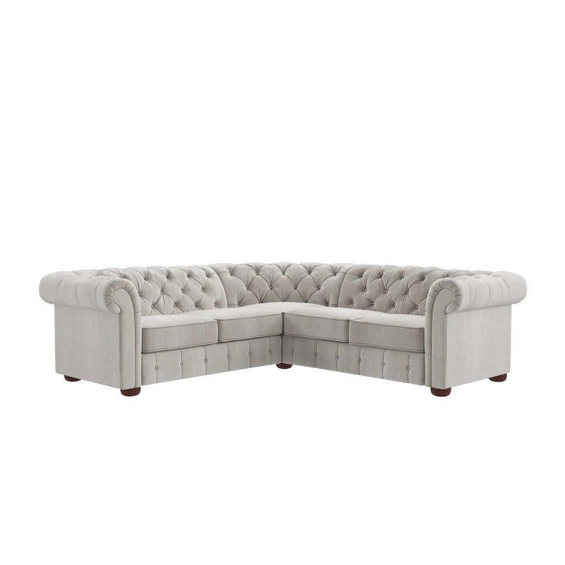 Knightsbridge Scrolled Arm Chesterfield Sectional by