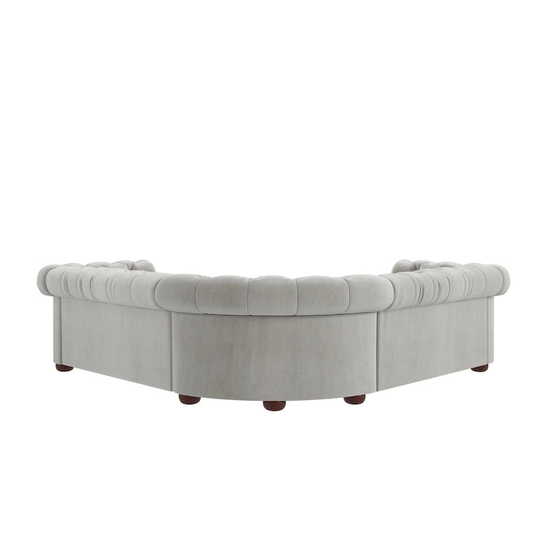Knightsbridge Scrolled Arm Chesterfield Sectional by