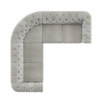 Knightsbridge Scrolled Arm Chesterfield Sectional by