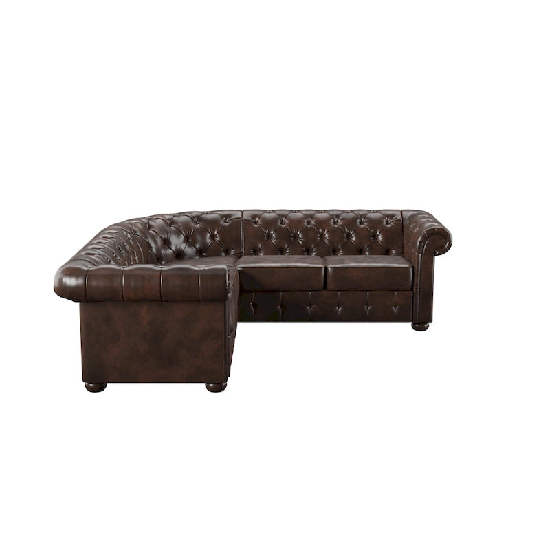 Knightsbridge Scrolled Arm Chesterfield Sectional by