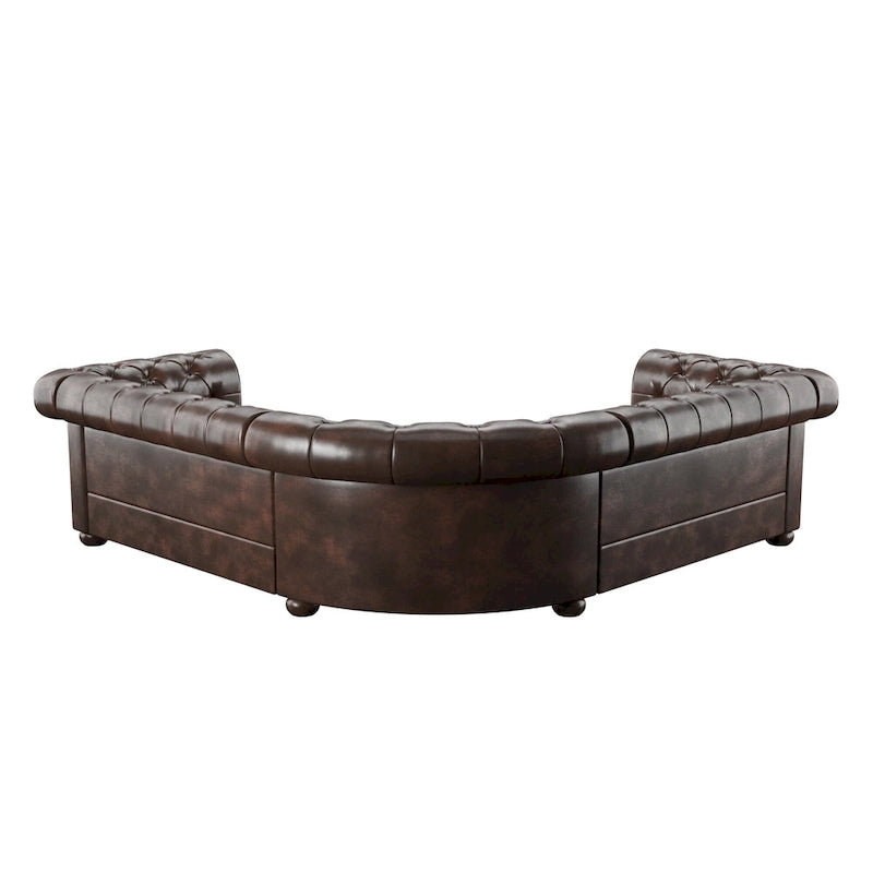 Knightsbridge Scrolled Arm Chesterfield Sectional by