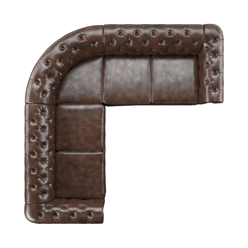 Knightsbridge Scrolled Arm Chesterfield Sectional by