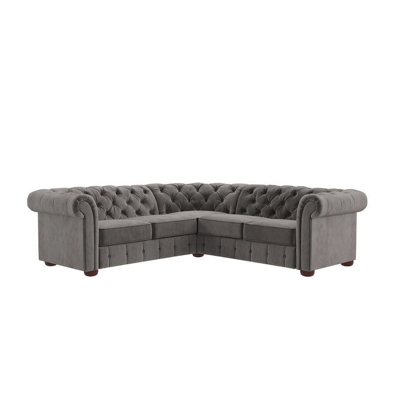 Knightsbridge Scrolled Arm Chesterfield Sectional by