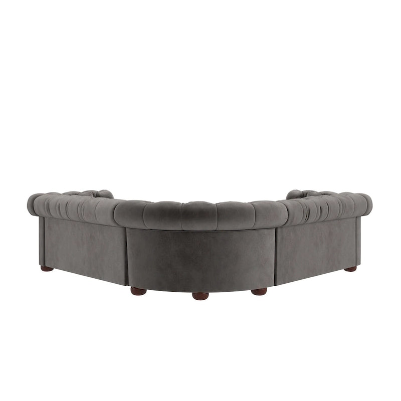 Knightsbridge Scrolled Arm Chesterfield Sectional by