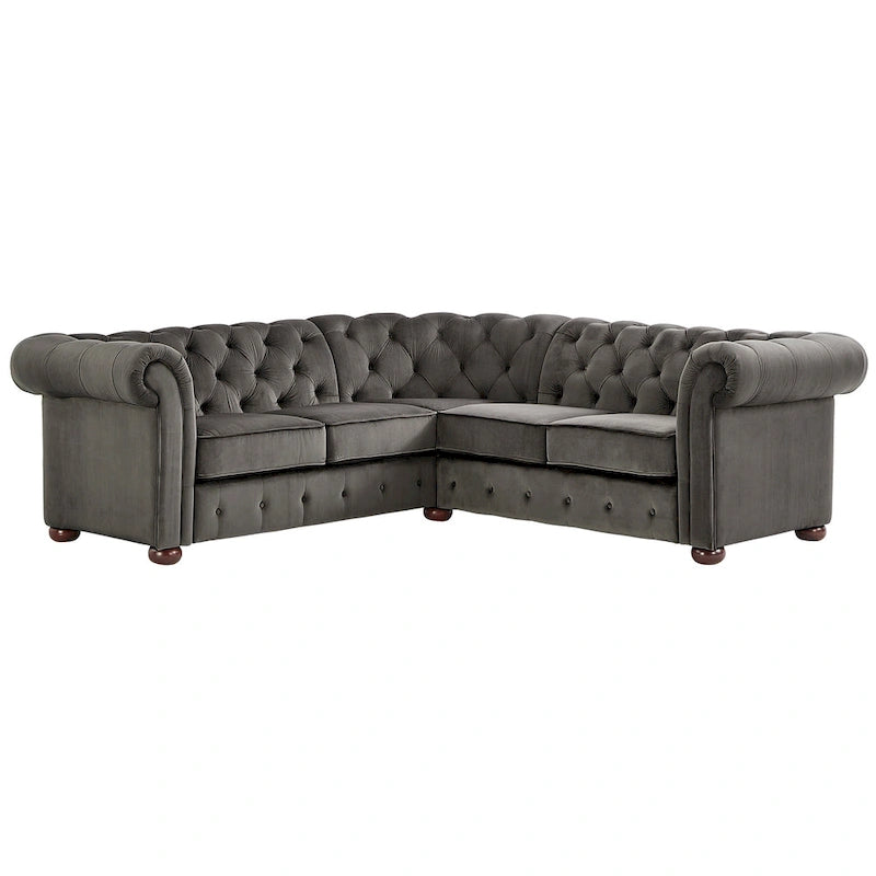 Knightsbridge Scrolled Arm Chesterfield Sectional by