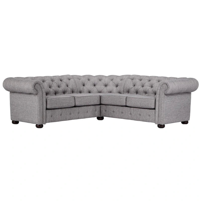 Knightsbridge Scrolled Arm Chesterfield Sectional by