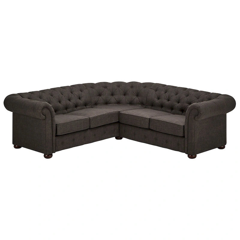Knightsbridge Scrolled Arm Chesterfield Sectional by