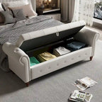 Modern Storage Bench Bed Bench with Rolled Arms