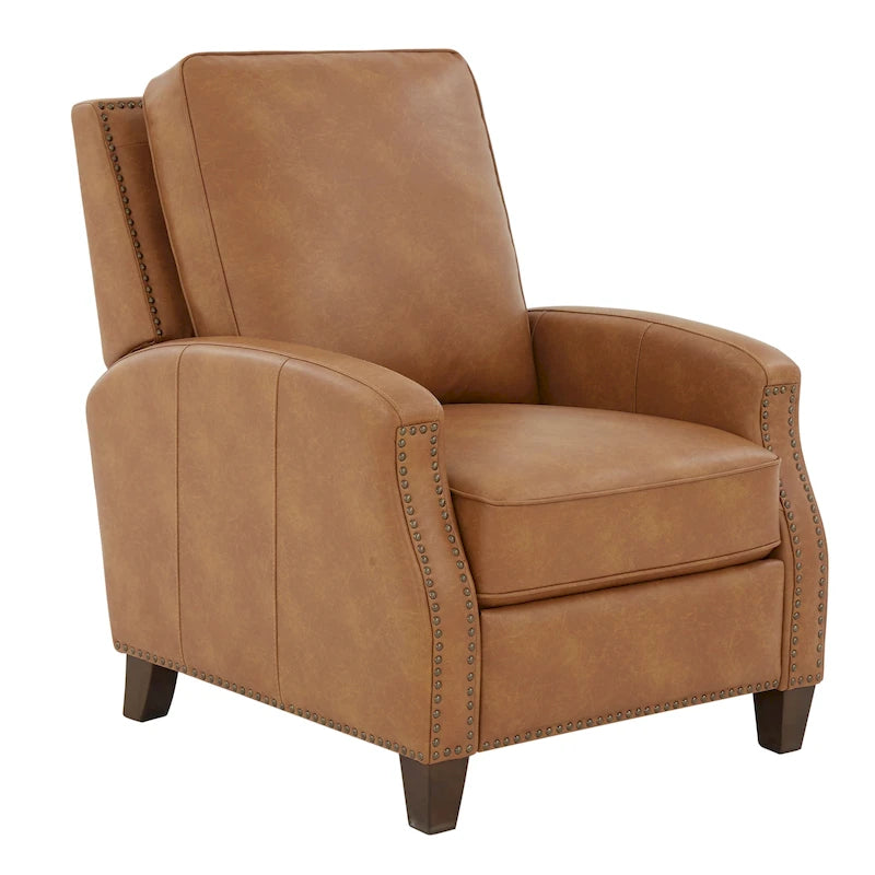 Julian Faux Leather Push Back Recliner by