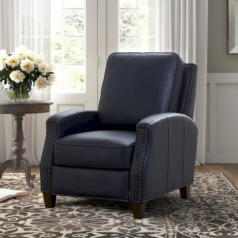 Julian Faux Leather Push Back Recliner by 