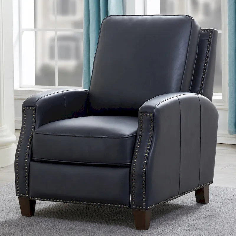 Julian Faux Leather Push Back Recliner by