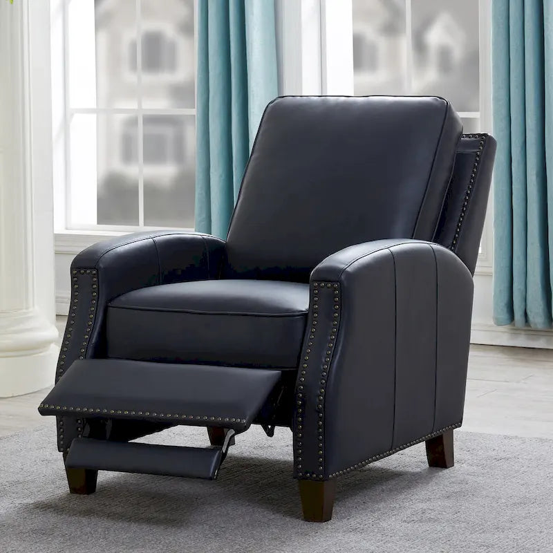 Julian Faux Leather Push Back Recliner by