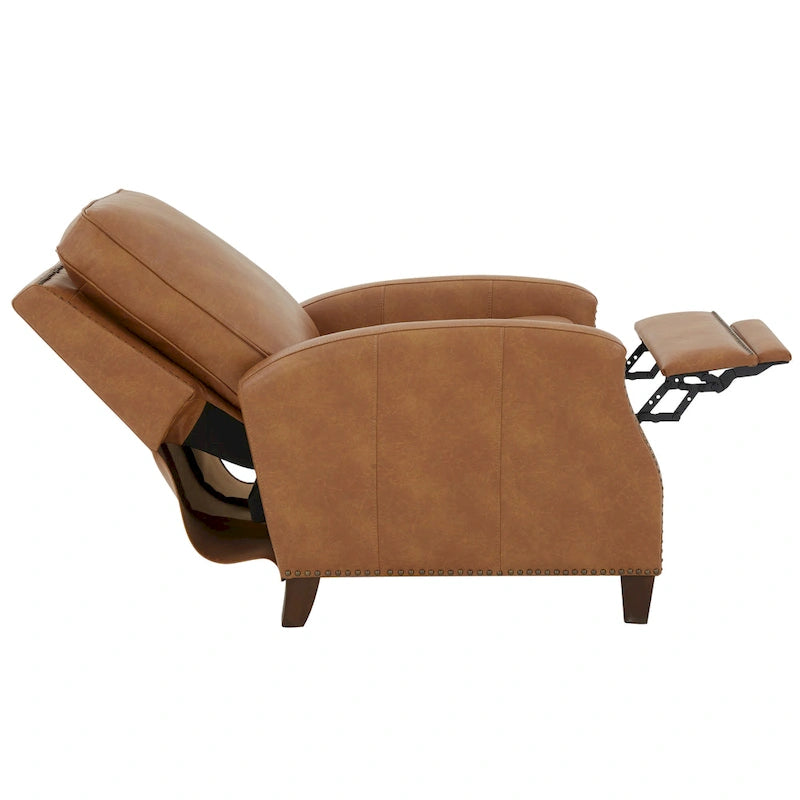 Julian Faux Leather Push Back Recliner by