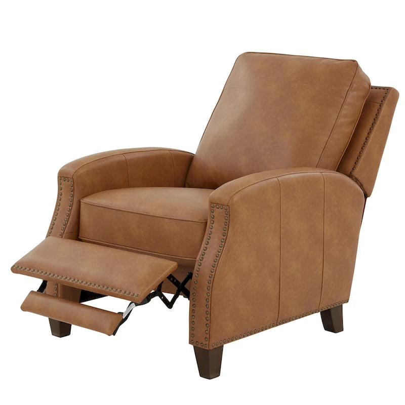 Julian Faux Leather Push Back Recliner by