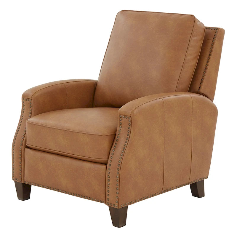 Julian Faux Leather Push Back Recliner by