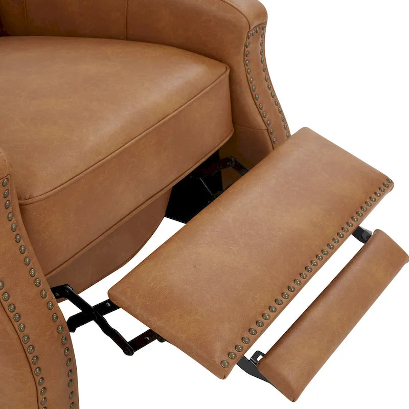 Julian Faux Leather Push Back Recliner by