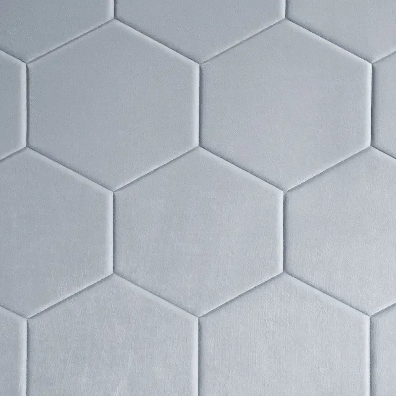 Honeycomb Modern Grey Velvet Headboard Storage Guest Bed by